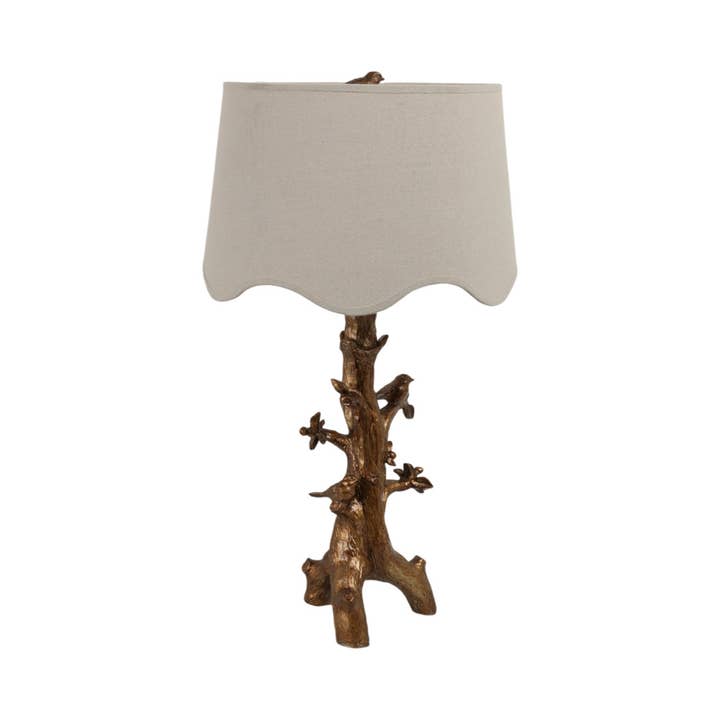 Sagebrook Home - Wholesale Accent/Desk Lamp - Table Lamp - Gold Resin Perched Birds on Branch, 28 in.3