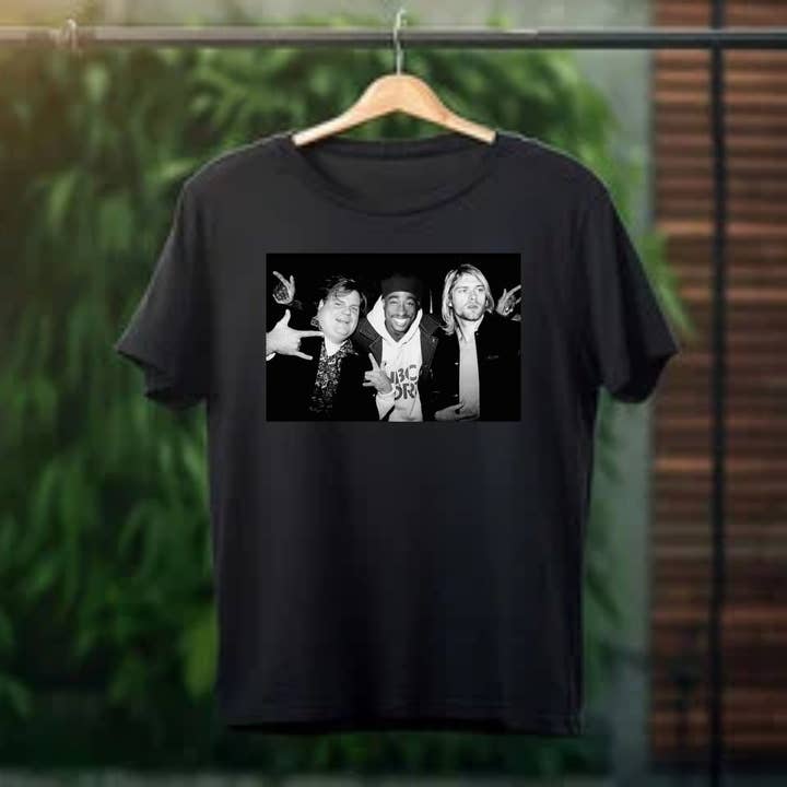 TheKingShirt - Wholesale T-Shirt (Graphic) - Unisex - Chris Farley, Tupac Shakur, Kurt Cobain Party Unisex T-shirt