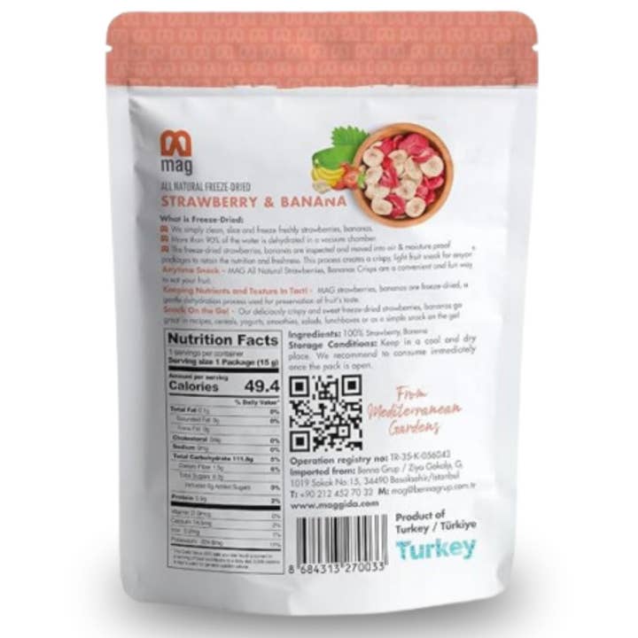 MAG - Wholesale Dried/Dehydrated Fruit - MAG Freeze Dried Fruit Snacks Strawberry Banana Snack Candy1