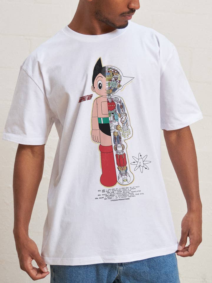 Threadheads – Engroshandel T-shirt med print - Dame – Astro Boy Half Robot T-shirt3