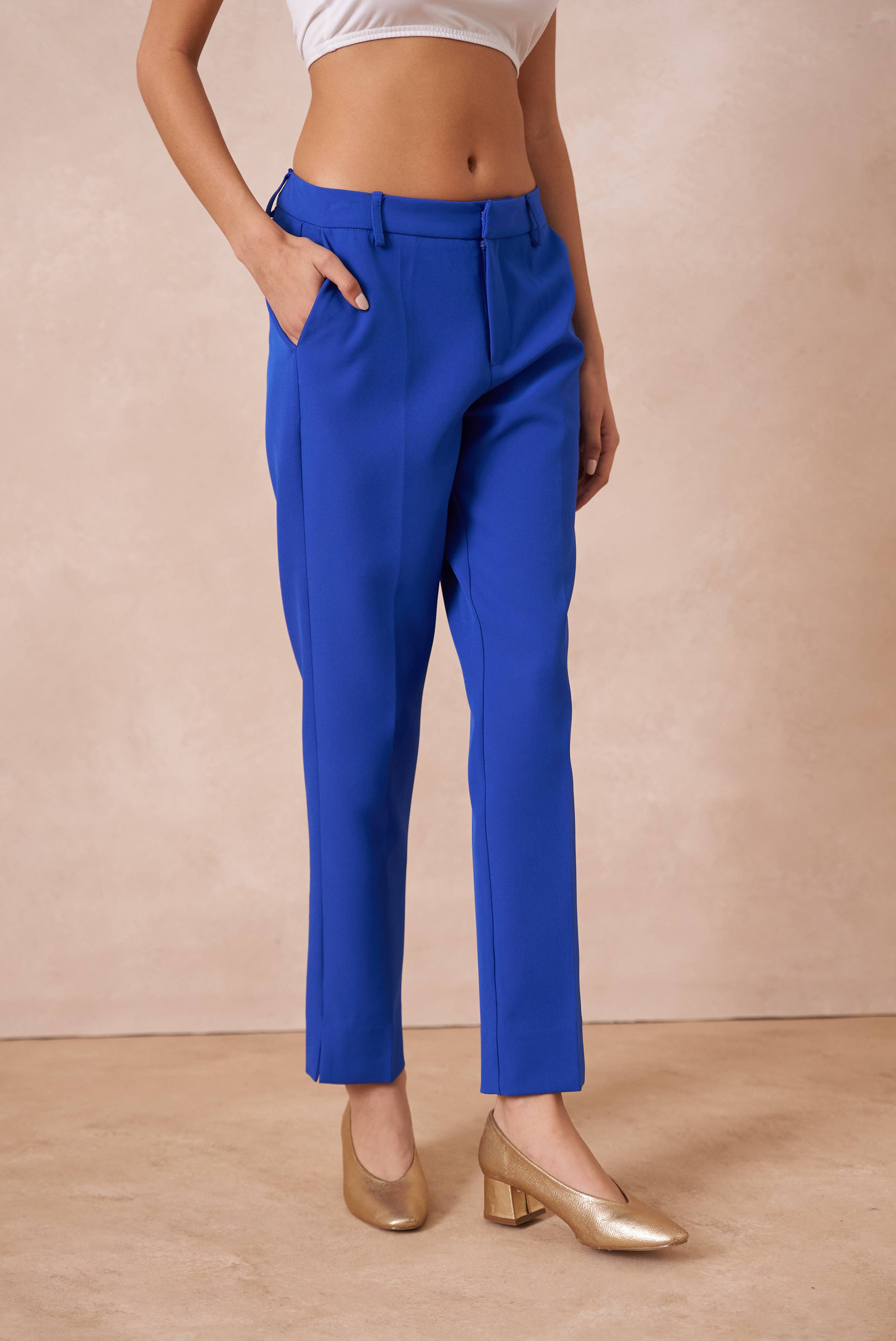 Attentif Paris – wholesale Pants – Women's – [Timeless] High-waisted cigarette pants35