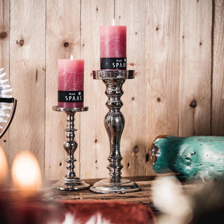 Michael & Philipp Noll e. K. - Wholesale Candle Holder - Silver candlestick set of 2 21/31 cm2