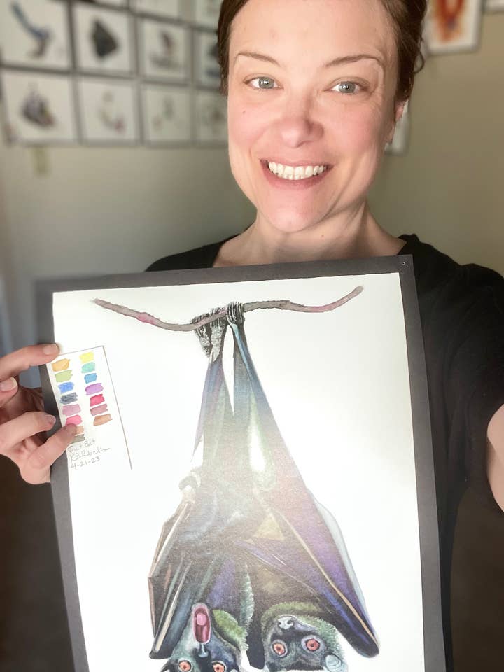 Fruit Bats - Giclee Print for wholesale by Bird Art by KB