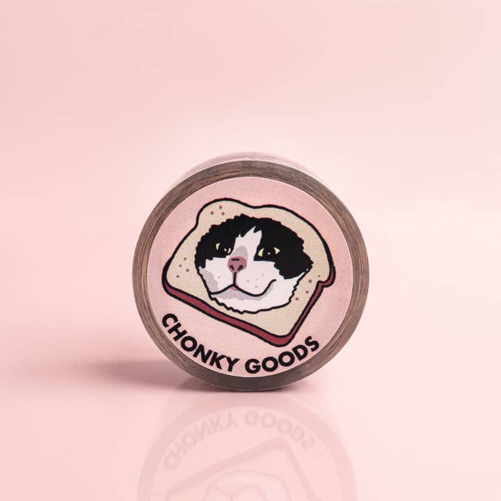 Chonky Goods by Ping Hatta. Studio - Wholesale Tape - Bread Cat Meme Clear Tape (pack of 5)
