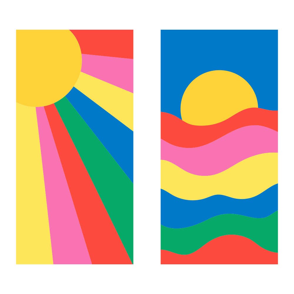 Arcobaleno Asciugamano da spiaggia ad asciugatura rapida Ray of Sunshine in vendita all'ingrosso su Faire2