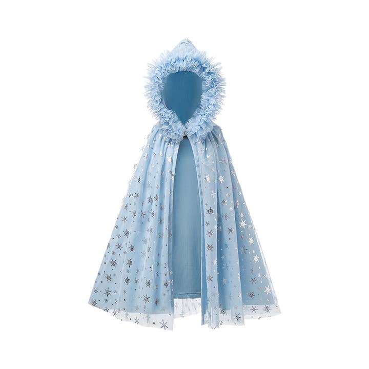 Auraquise - Wholesale Cape - Kids - Girls Winter Princess Hooded Cape – Sparkly Snowflake Cloak Coat for Dress Up & Parties6
