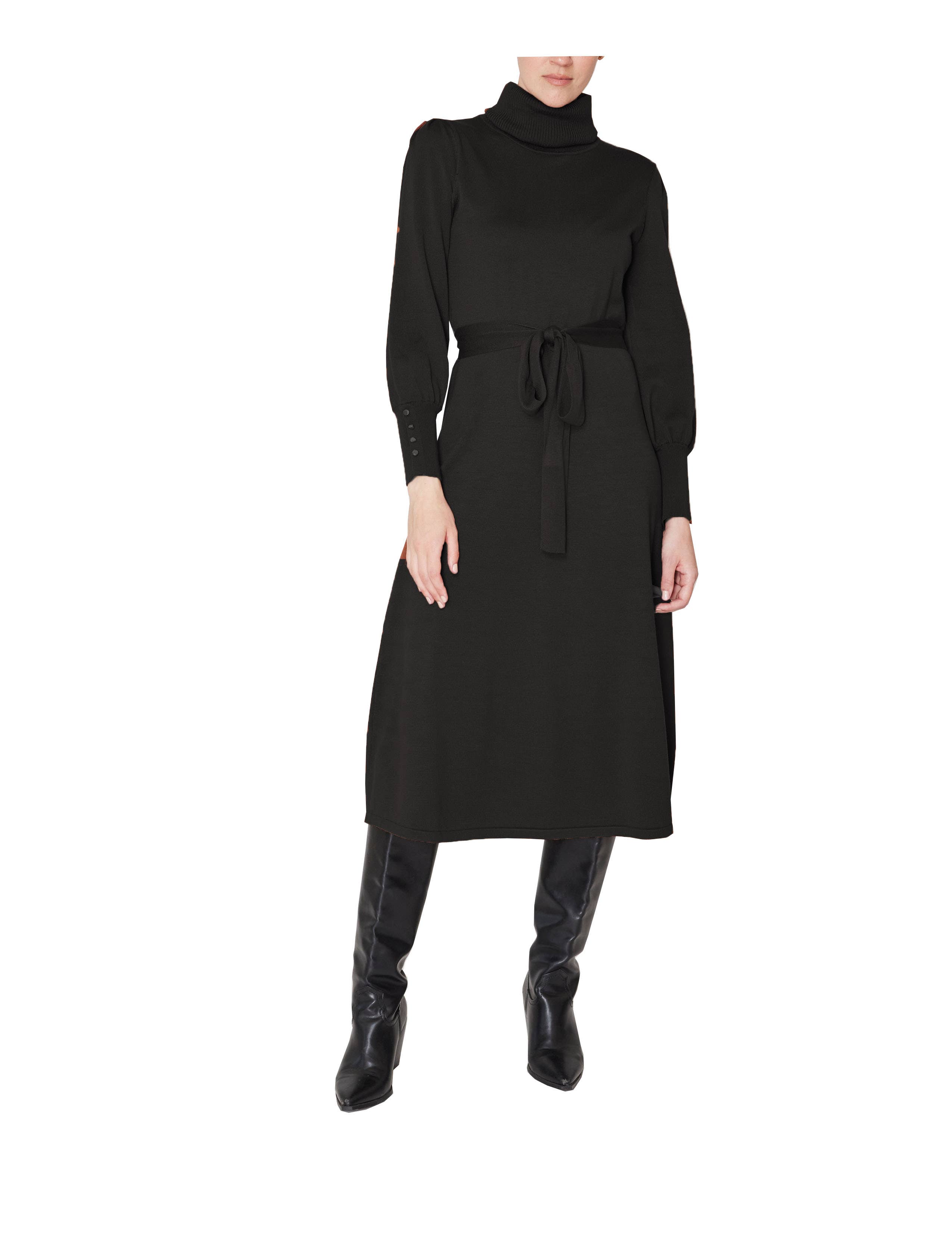 Julia Jordan - Wholesale Dress - Women's - Turtle Neck Fit & Flare Sweater Dress