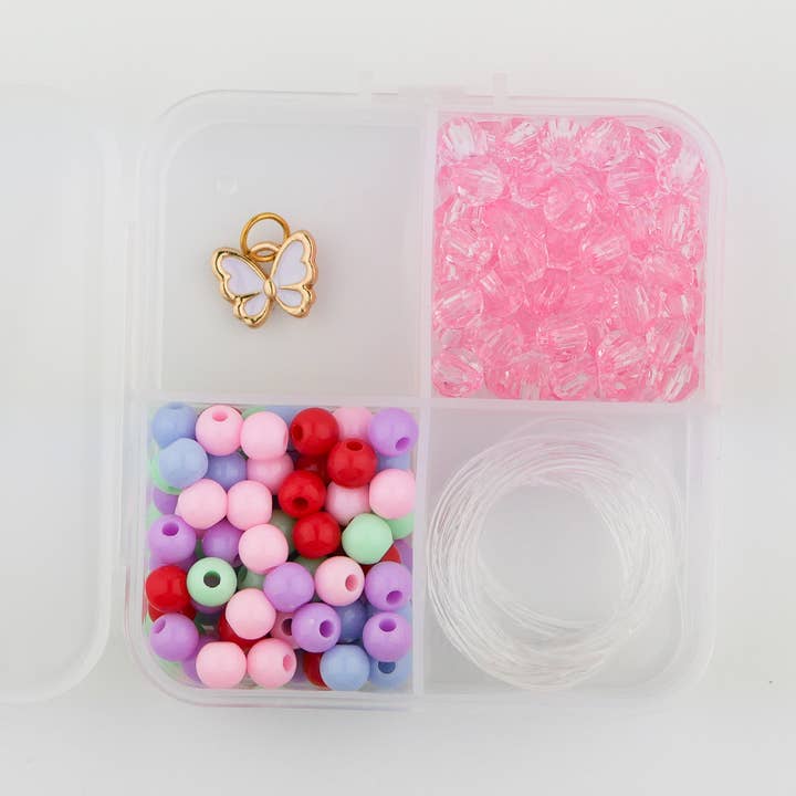 Mini Hello Spring Bracelet Craft Kit, Butterly Party Favor for wholesale by Stacked Sweetly