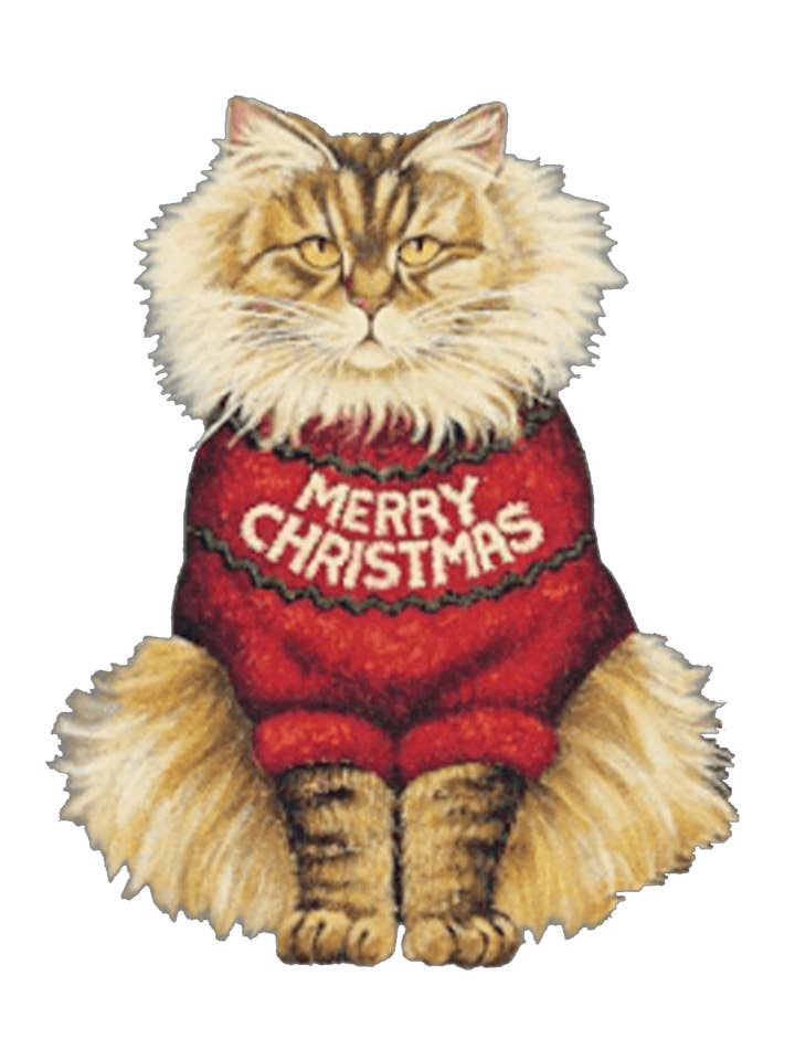 Christmas Cat Sticker for wholesale by Buy Socks You All