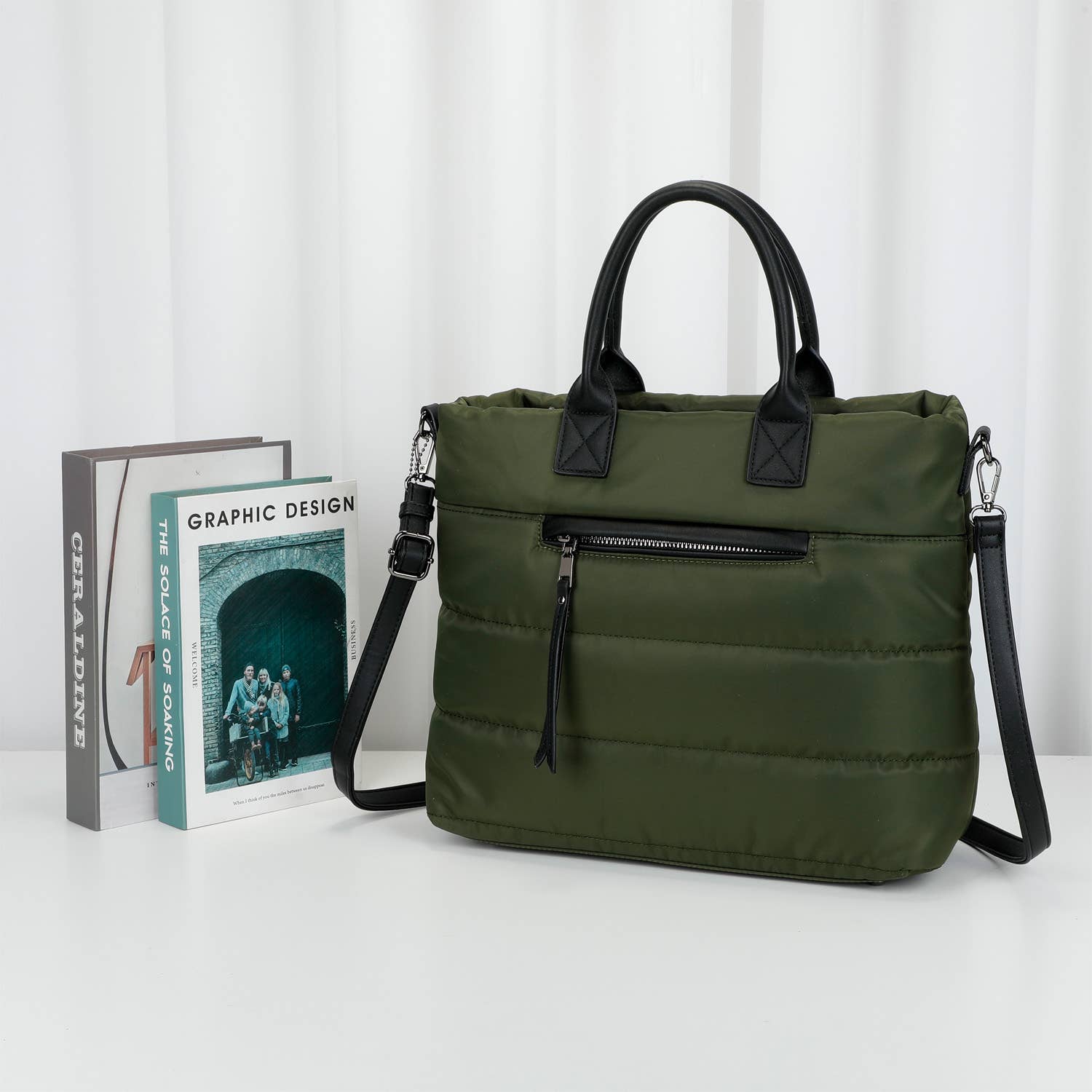 AMPERE CREATIONS – Engroshandel Tote bag - Dame – Zuma Bæredygtig vegansk læder Puffer Tote konvertibel taske6