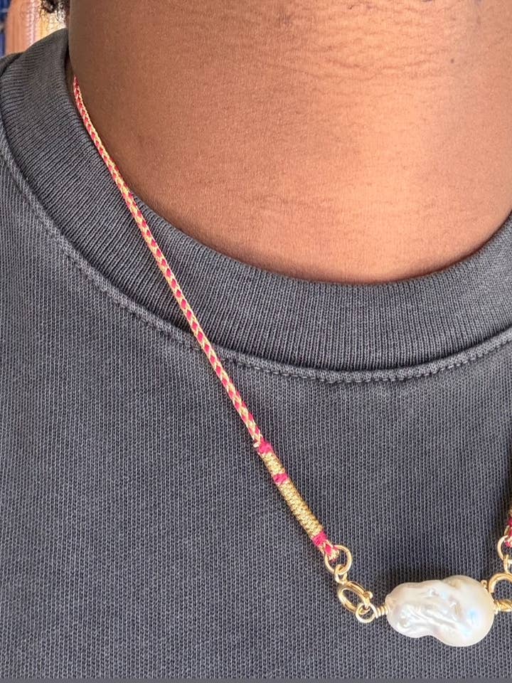 SCOUT NECKLACE ~ Cord Necklace ~ Hot Pink for wholesale by Natnat Creations