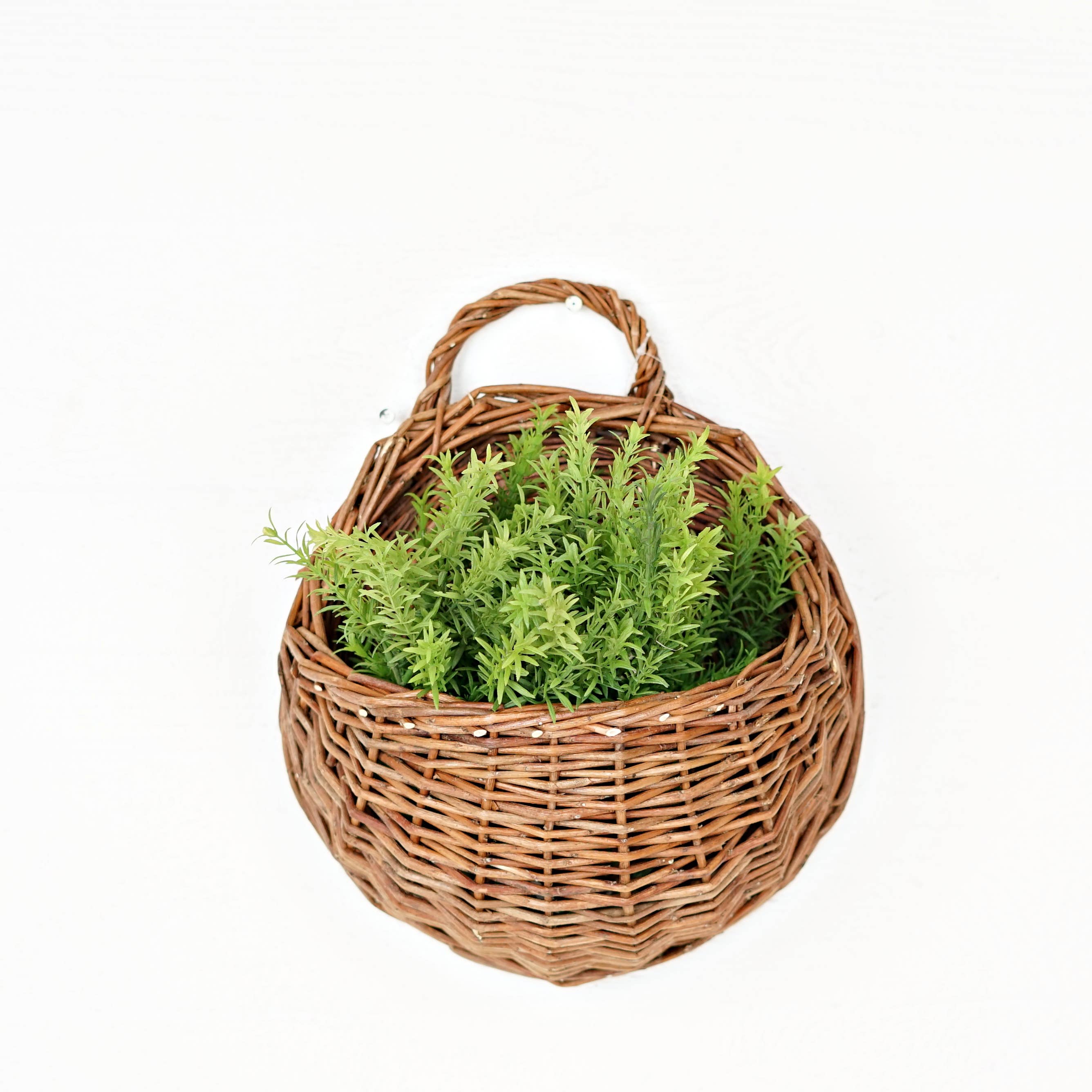 Impressive Enterprises, Inc. - Wholesale Basket - 570363- Half Ring Hanging Willow Basket-Brown-14Hx12D-4