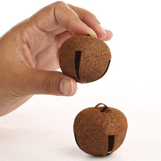 Factory Direct Craft - Wholesale Bell - 45mm Rusty Tin Jingle Bells  - Bag of 2 Rusted Bells2