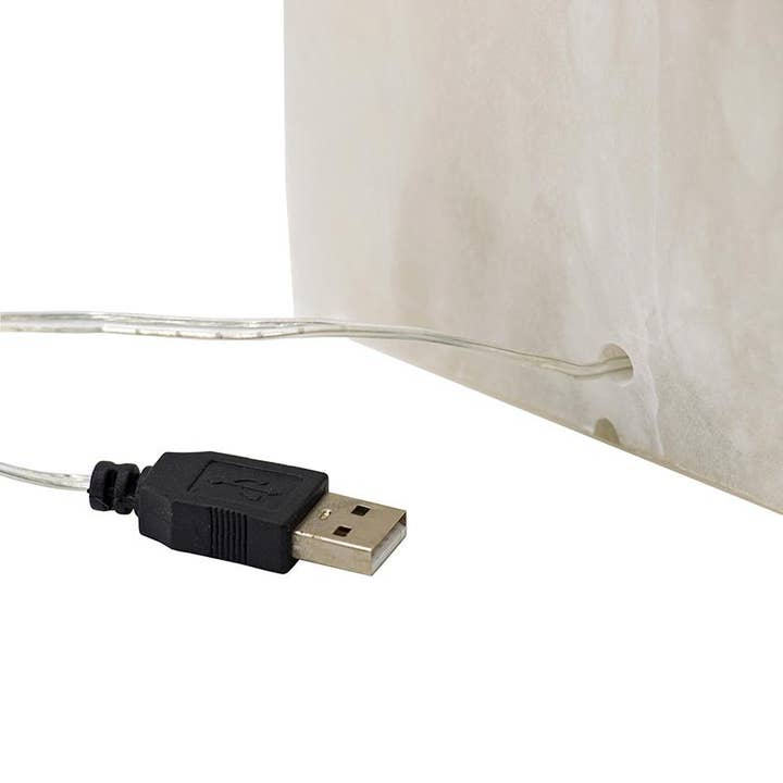 A&B Home Group Inc. – Großhandel Akzent-/Schreibtischleuchte – 4,5x4,5x13" Steindekorbeleuchtung, Groß - Weiß2