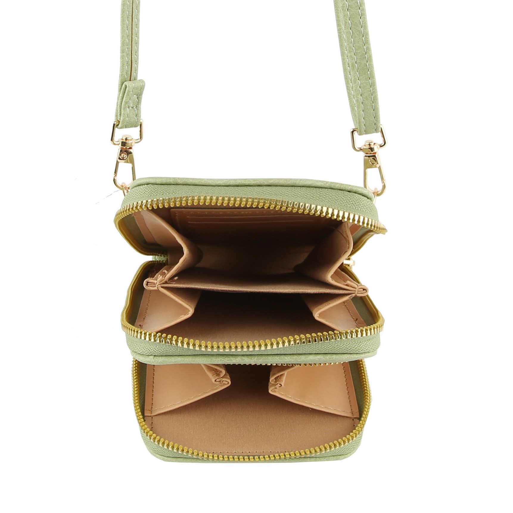 Handbag Factory Corp - Wholesale Crossbody Bag - Women's - Small Crossbody for Women Double Zip Adjustable Strap Over t6