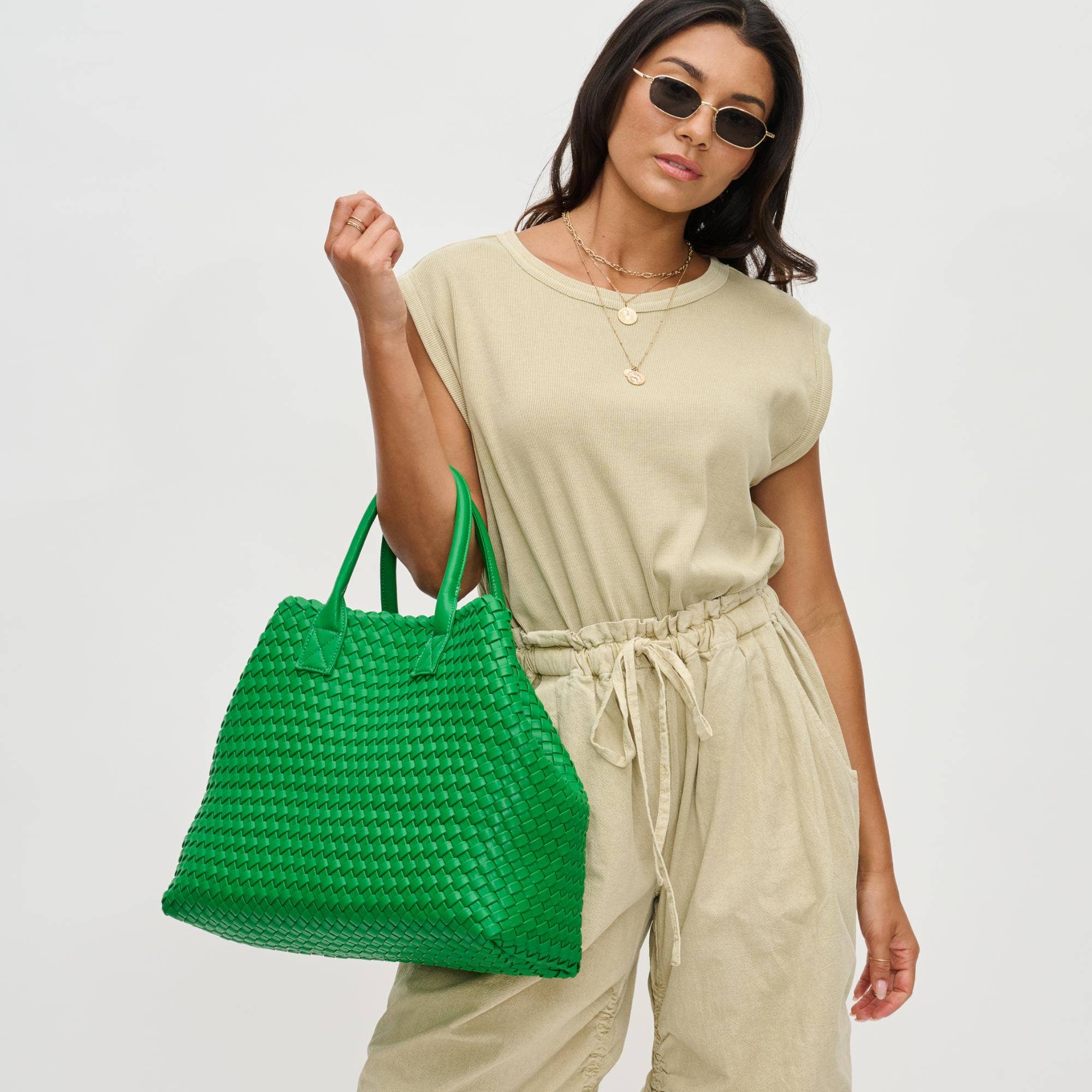 Urban Expressions - Wholesale Tote Bag - Women's - Ithaca Woven Vegan Leather Tote35