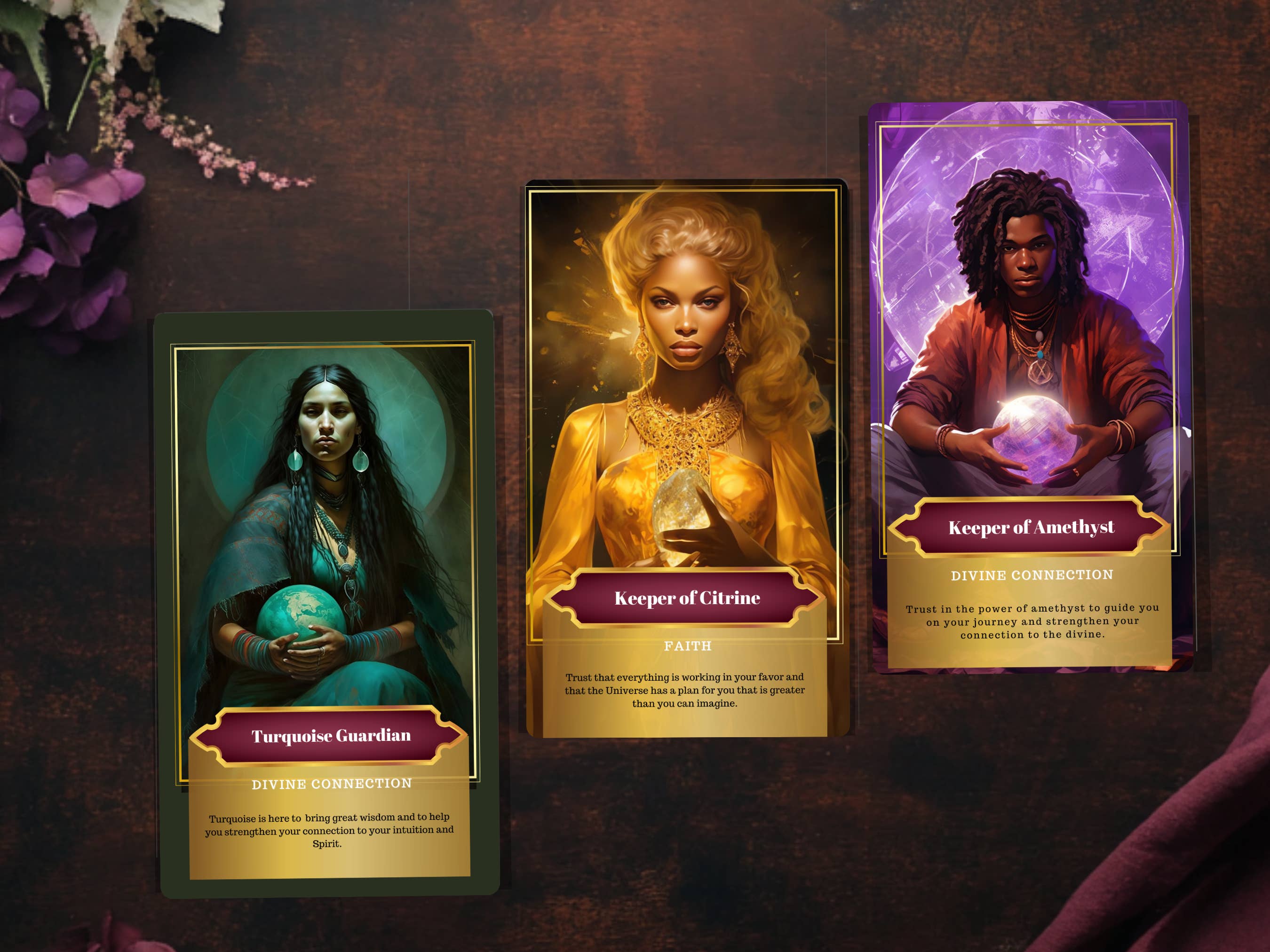 The Sacred SoulCraft - Wholesale Tarot Cards - The Keepers - Guardians of the Elements & Crystals