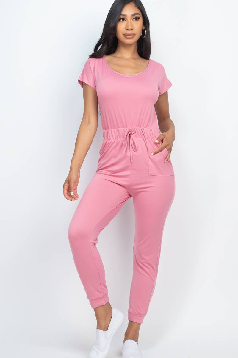 CAPELLA APPAREL – Großhandel Jumpsuit – Damen – Jumpsuit mit zwei Wege-Schultern und Kordelzug16