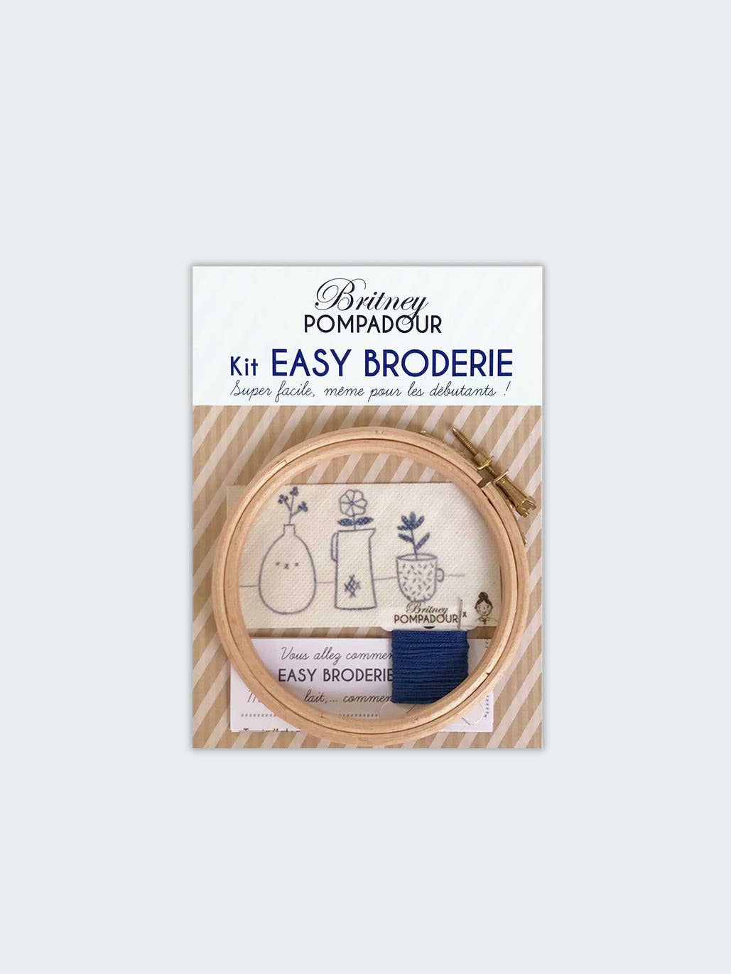 Britney Pompadour - Broderie - Embroidery kit - Vente Accessoire de broderie/point de croix - Kit Easy Broderie - Julie Adore Les Vases