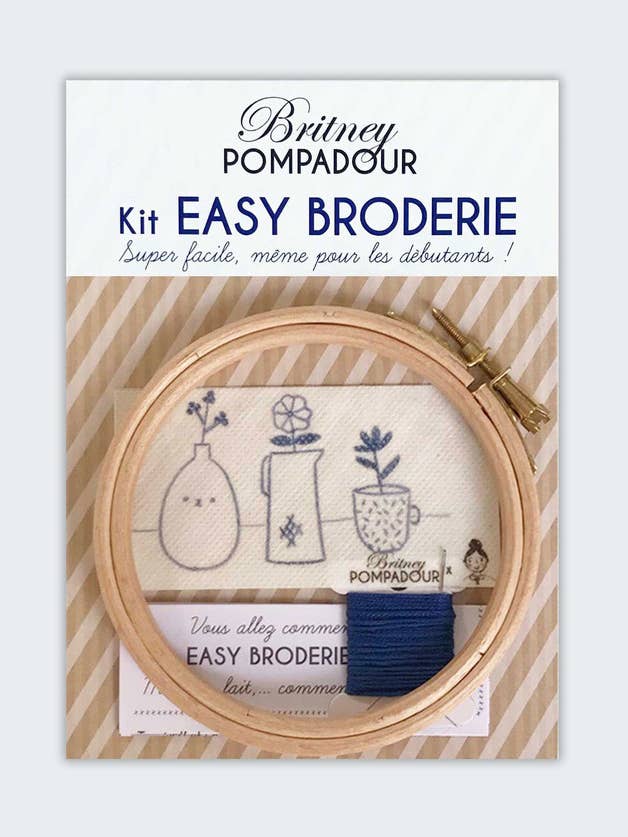 Kit Easy Embroidery - Julie Adore The vases for wholesale by Britney Pompadour - Broderie - Embroidery kit