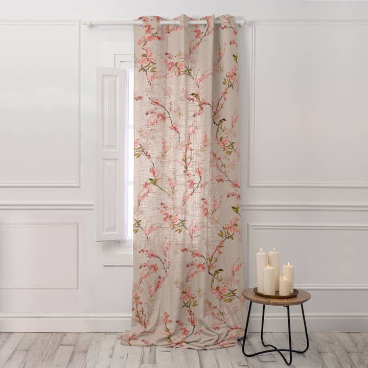 Chinoiserie Linen Curtain 140x280 cm for wholesale by Happyfriday