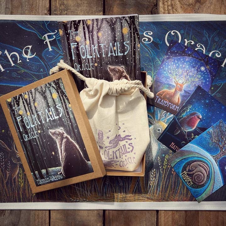 Hannah Willow Art – wholesale Tarot cards – The Folktails Oracle deck, Special black box edition