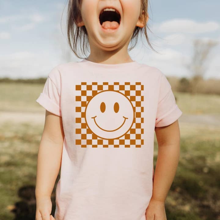 Smile Check Tee for wholesale by Kiddin Around