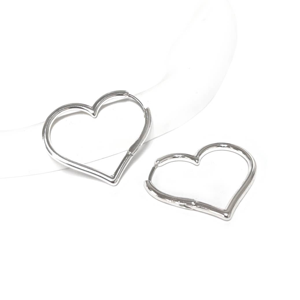StarryNYC - Wholesale Hoop Earrings - Brass Metal Heart Pipe Hoop Modern Earrings1