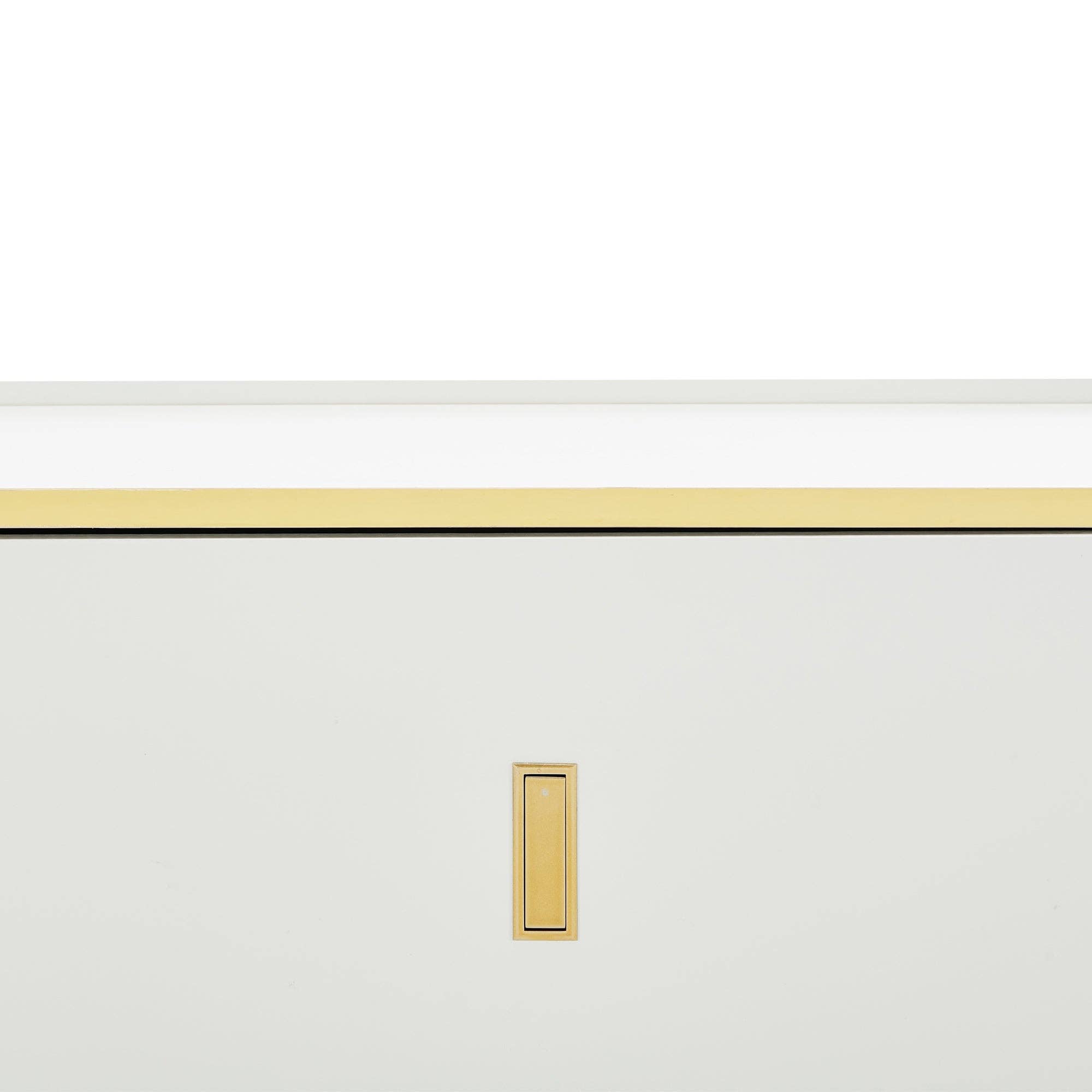 Urban Meuble – Aparador por atacado – Buffet branco elegante 2 portas, 2 gavetas com iluminação LED 150*35*80cm KRAUDREL50