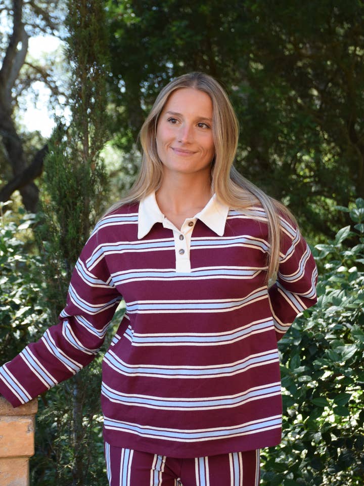 MindTraveler - Vente Polo – femme - T-shirt Filipa Bourgogne0