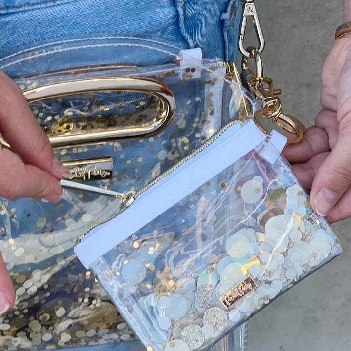Packed Party - Wholesale Keychain - Women's - Good As Gold Confetti Mini Wallet Keychain2