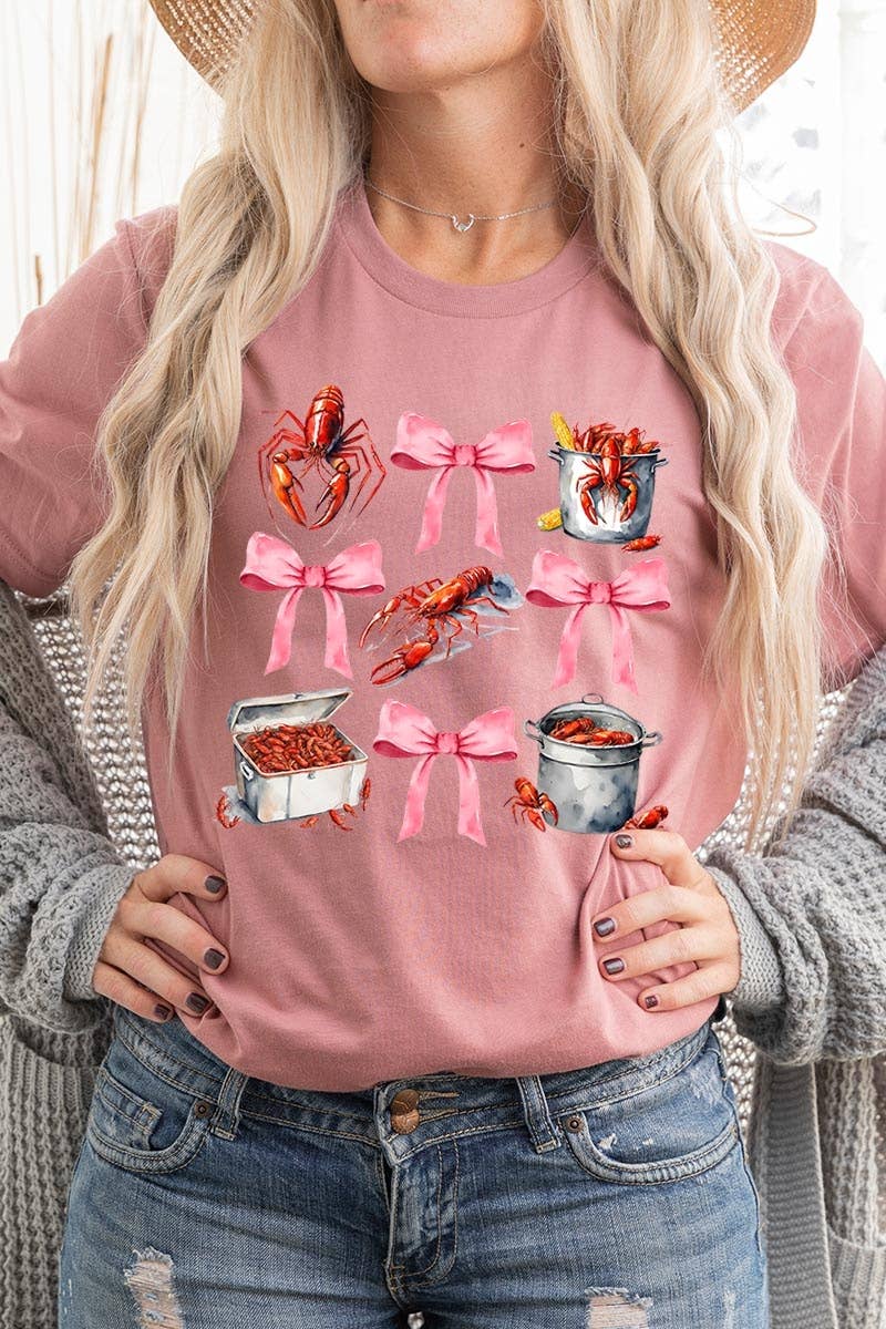 COLORBEAR – Großhandel T-Shirt (Grafikdruck) – Damen – Grafik-T-Shirt mit Flusskrebs-Coquette16