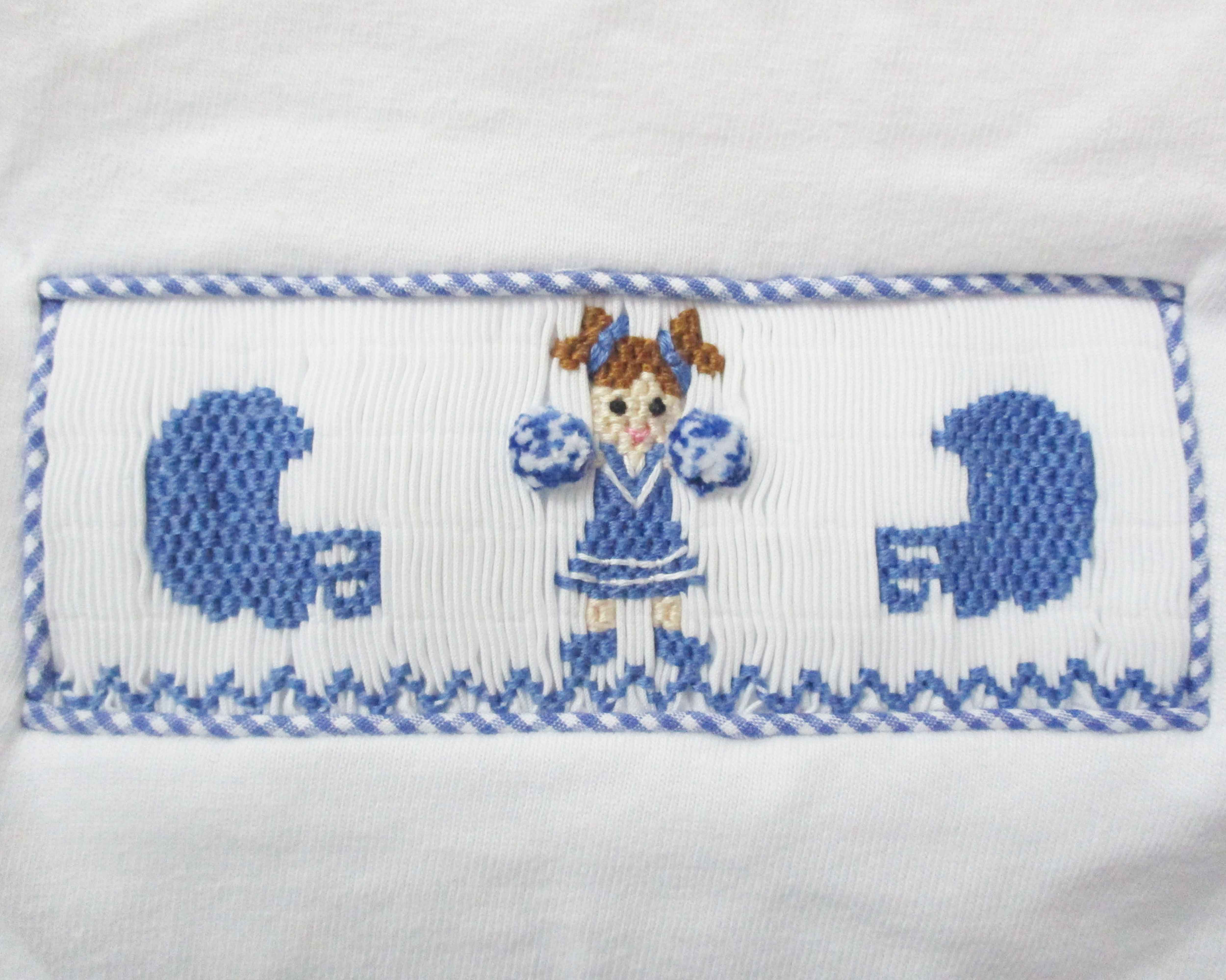 Charming Little Ones - Wholesale Top & Short Set - Kids - Cheerleader Blue and White Emily Set2