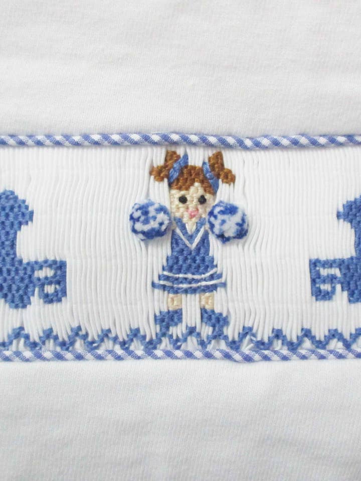 Charming Little Ones - Wholesale Top & Short Set - Kids - Cheerleader Blue and White Emily Set2