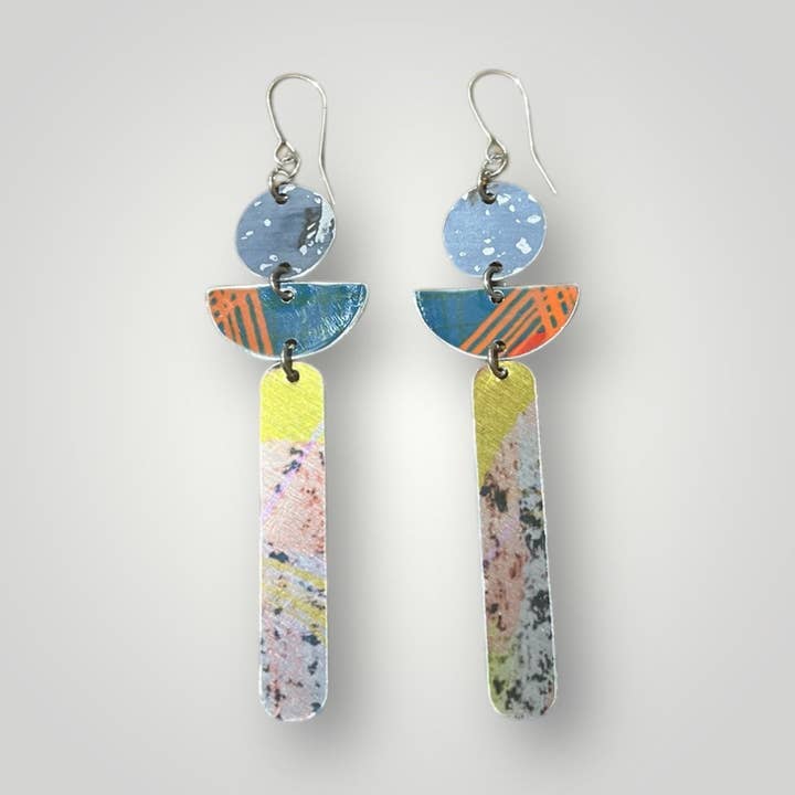 Mix n match long Aluminium Earrings for wholesale by Rachel Stowe Jewellery