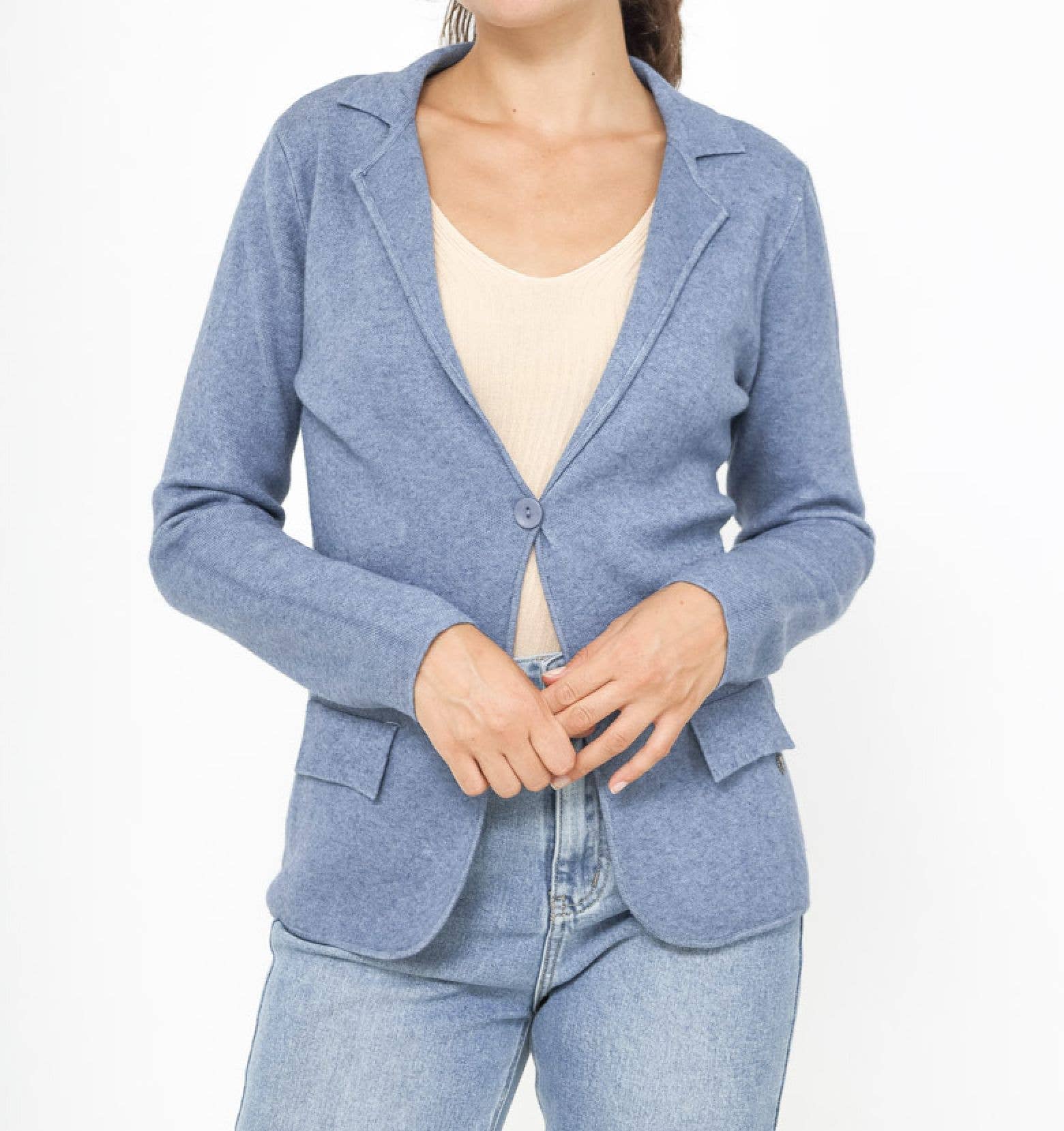 Happy look - Vente Blazer – femme - Blazer Femme en Maille – Élégant & Confortable5