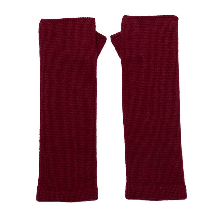 Handgelenkwärmer aus Cashmere - Pflaume für den Großhandel von Somerville Scarves