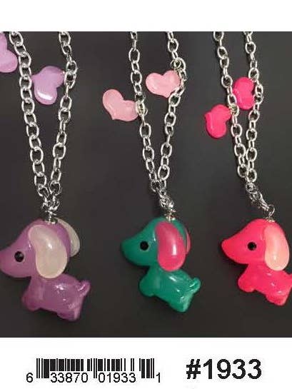 Item# 1933 Assorted Dog Charming Charm Necklaces, for wholesale by BBToo