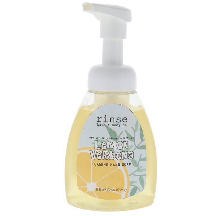 Foaming Hand Soap- Lemon Verbena for wholesale by Rinse Bath Body Inc
