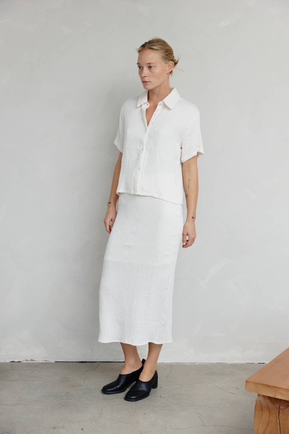 MOD REF – Camisa com botões no colarinho – Mulher por atacado – The Miranda Top | Topo com Botão Texturizado16