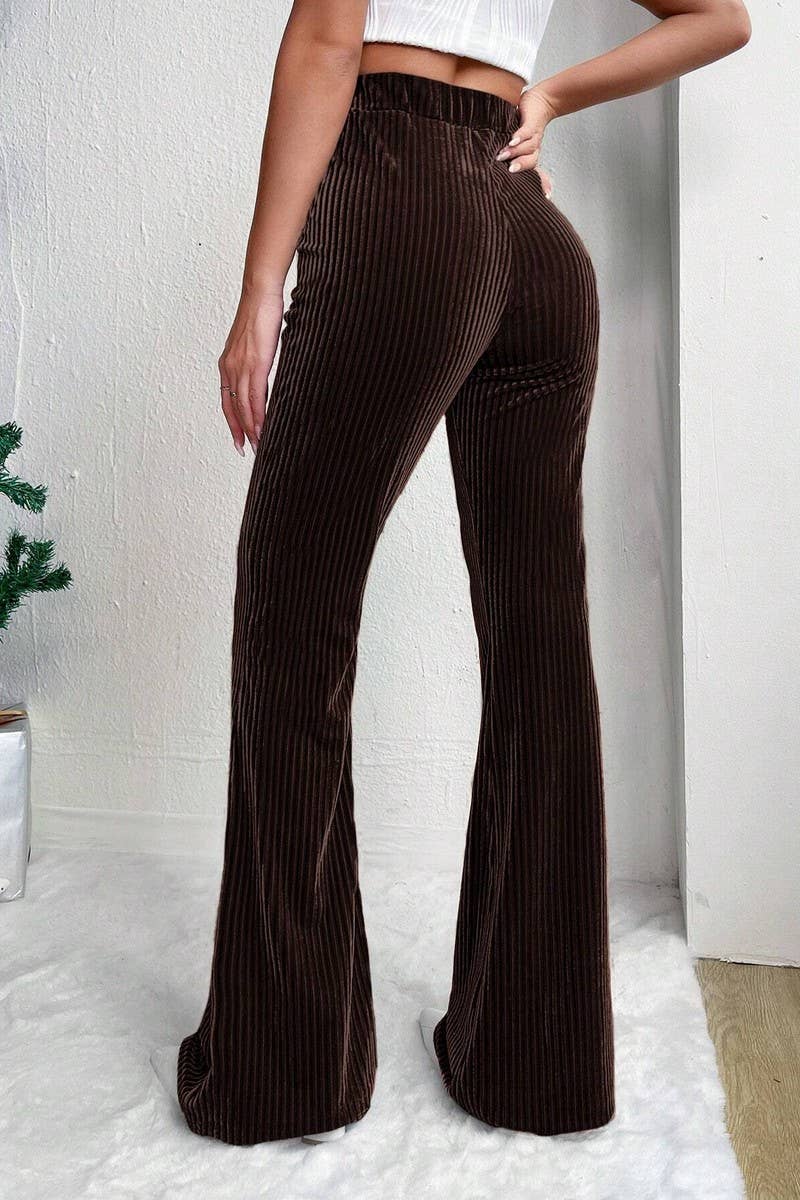 NINEXIS - Wholesale Pants - Women's - CWBLP1369_SOLID COLOR HIGH WAIST CORDUROY FLARED PANTS16