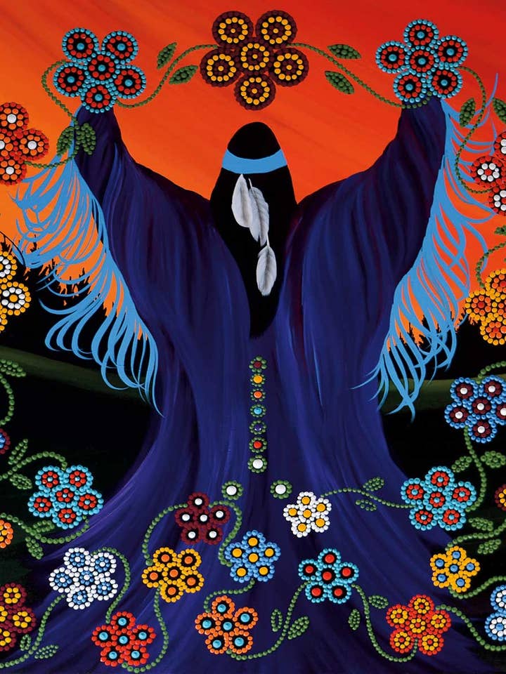 Impression artistique inspirée par l'artiste Betty Albert pour la vente par Indigenous Puzzles and Art