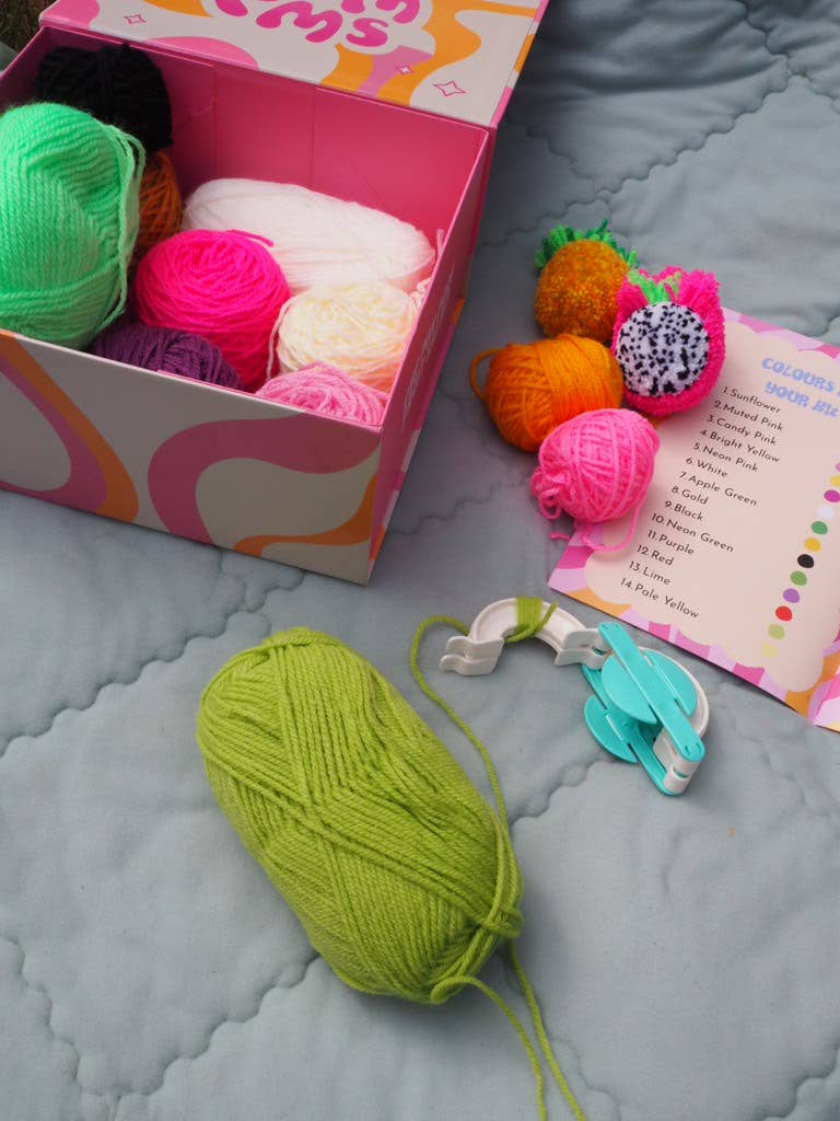 Fat Pom Poms – Großhandel Bastelset – Fruchtsalat Pom Pom DIY Kit - Macht 10 verschiedene Früchte!6