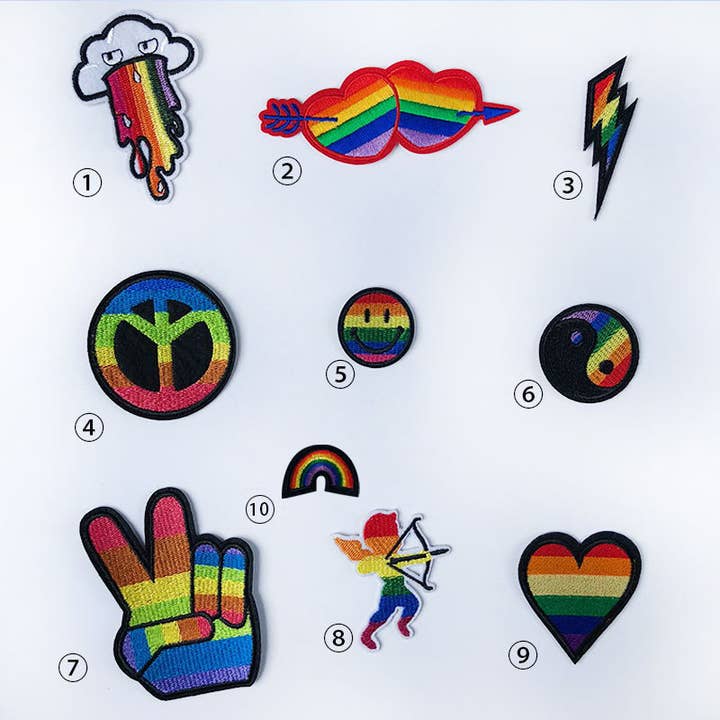 UNISHE - Wholesale Patch - LGBT Style Rainbow Embroidered Fabric DIY Iron on Patches11
