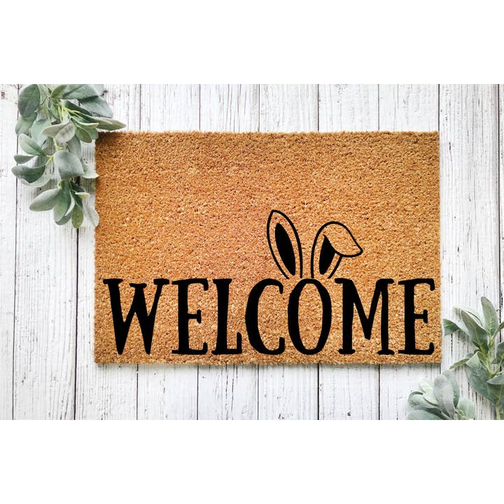 Happy Easter Door Mat - Easter Decor - Spring Door Mat for wholesale by Oak Vine Designs