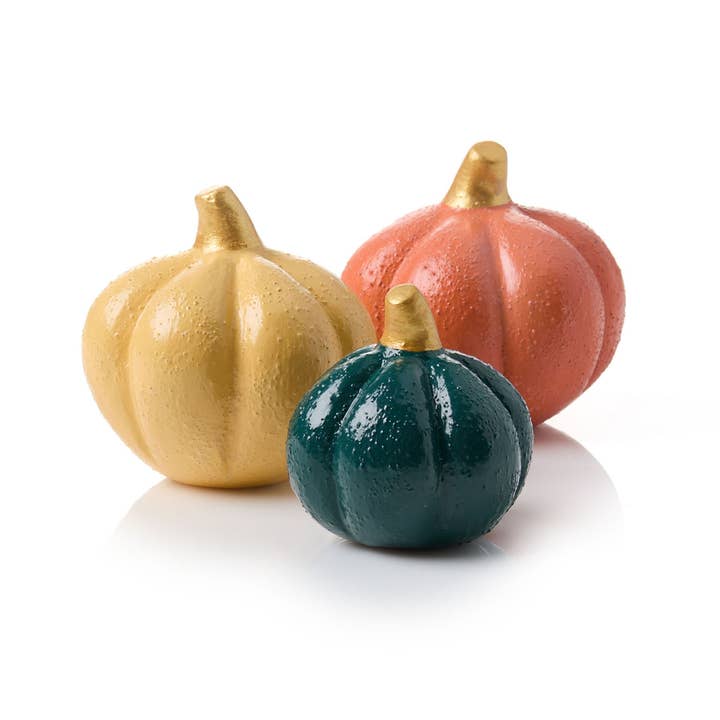Golden Harvest Textured Pumpkins - Set of 3 for wholesale by SERRV International