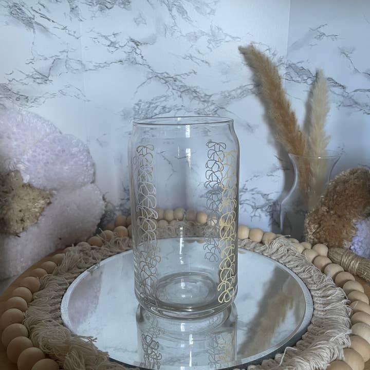 Puakenikeni 20oz Glass Beer Can Cup for wholesale by with love, ashley marie