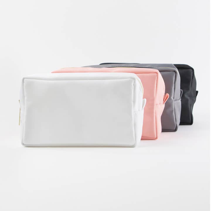 ThreeTwoOne – wholesale Make-up/cosmetic bag – BLANK Nylon Makeup Bag - White2