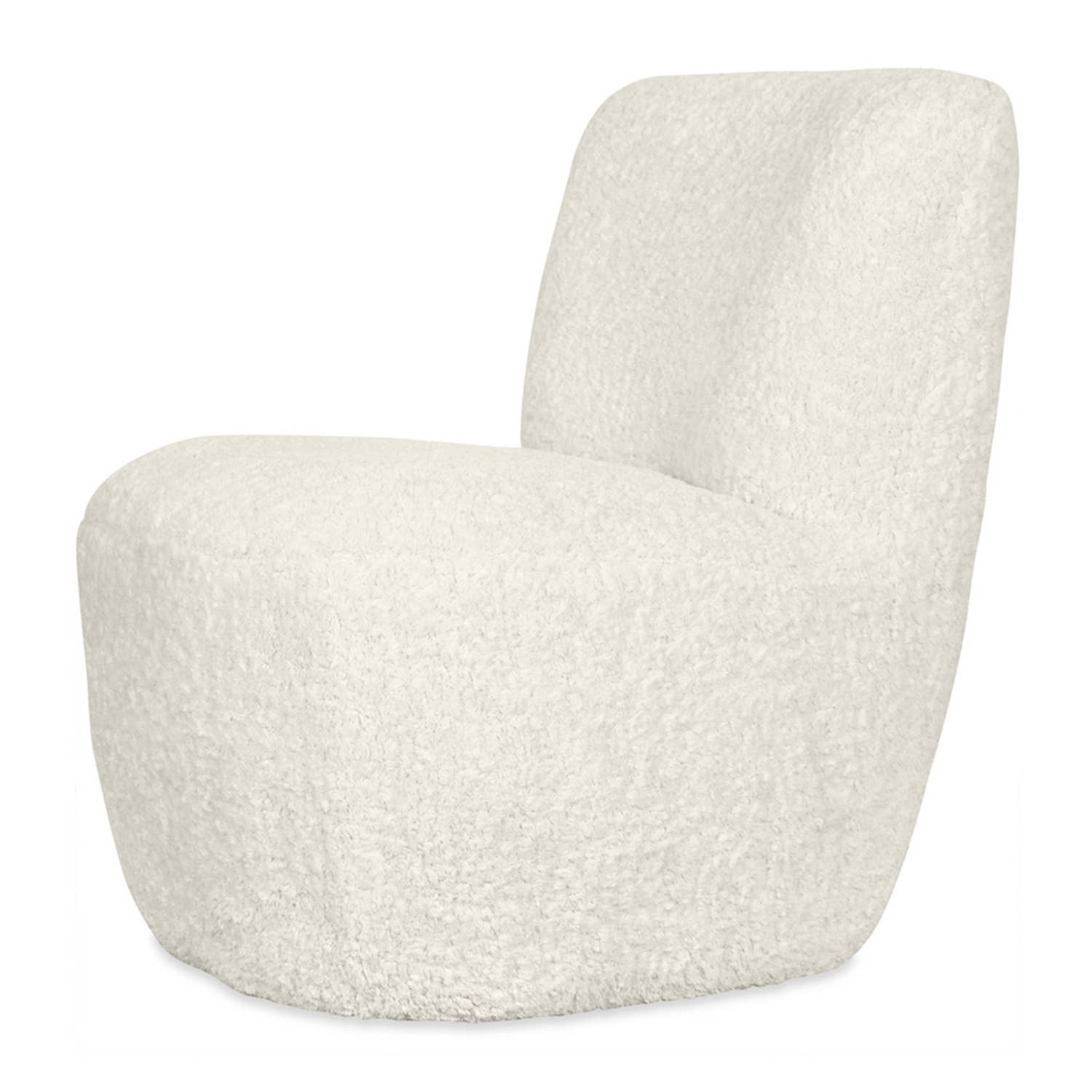 Eve armchair natural fleece W58 D73 H71cm for wholesale on Faire1