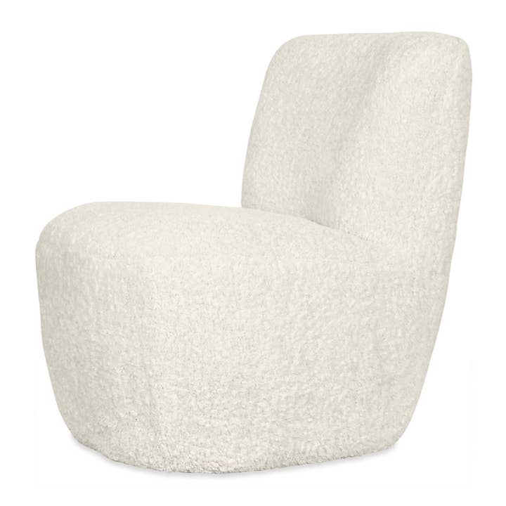Eve armchair natural fleece W58 D73 H71cm for wholesale on Faire1